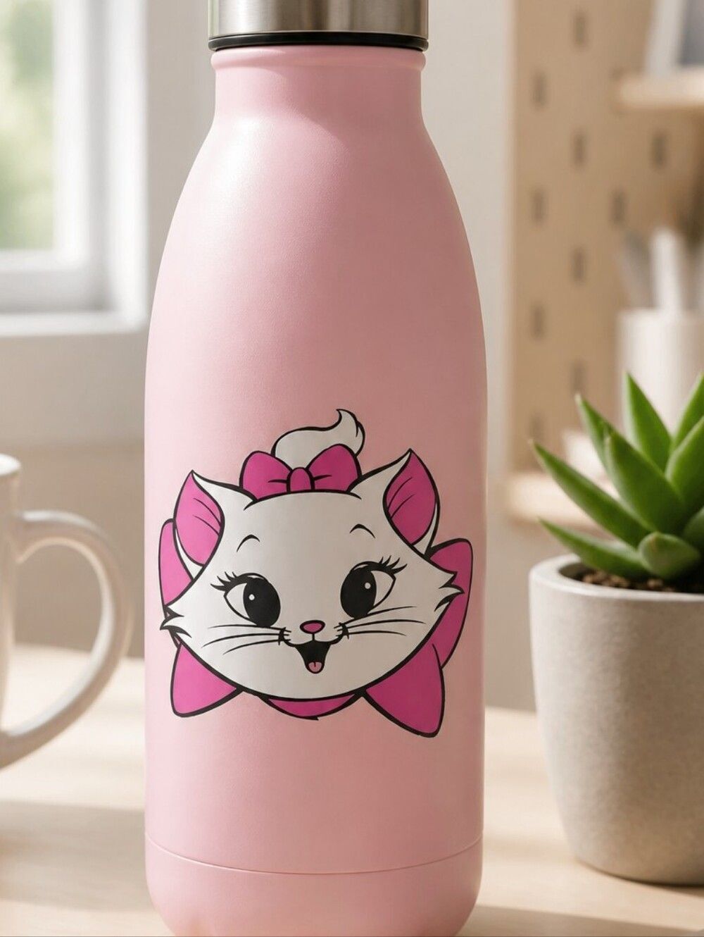Aristocats Marie Sticker Self-Adhesive Laptop Water Bottle White Cat Bow Disney